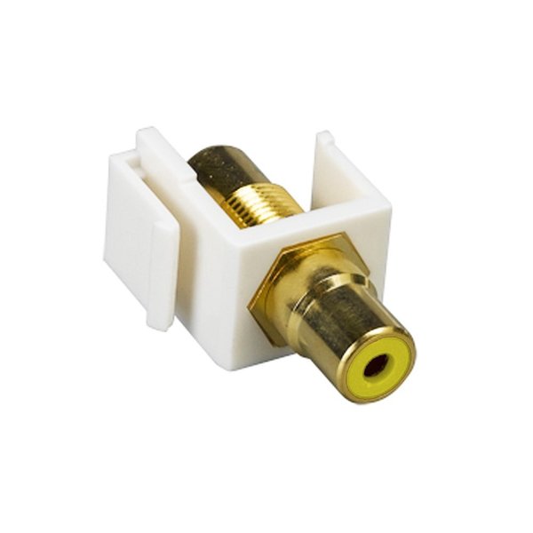 Quest Technology International RCA (F-F) Keystone Insert, 75 Ohm - Yellow NIN-1402